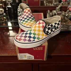 Vans checkered slip on’s